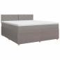 Preview: Boxspringbett mit Matratze Taupe 140 x 200 cm Stoff