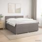 Preview: ARDEBO.de - Boxspringbett mit Matratze Taupe 180 x 200 cm Stoff