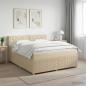 Preview: ARDEBO.de - Boxspringbett mit Matratze Creme 180 x 200 cm Stoff