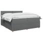 Preview: Boxspringbett mit Matratze Dunkelgrau 200 x 200 cm Stoff