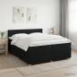 Preview: ARDEBO.de - Boxspringbett mit Matratze Schwarz 200 x 200 cm Stoff