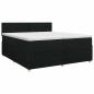 Preview: Boxspringbett mit Matratze Schwarz 200 x 200 cm Stoff