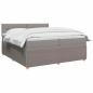 Preview: Boxspringbett mit Matratze Taupe 200 x 200 cm Stoff