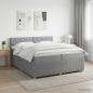 Preview: ARDEBO.de - Boxspringbett mit Matratze Hellgrau 200 x 200 cm Stoff