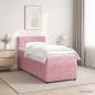 Preview: ARDEBO.de - Boxspringbett mit Matratze mit Kopfteil Rosa 80 x 200 cm Samt