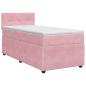 Preview: Boxspringbett mit Matratze mit Kopfteil Rosa 80 x 200 cm Samt