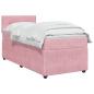 Preview: Boxspringbett mit Matratze mit Kopfteil Rosa 80 x 200 cm Samt
