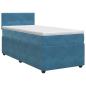Preview: Boxspringbett mit Matratze Dunkelblau 90 x 190 cm Samt