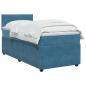 Preview: Boxspringbett mit Matratze Dunkelblau 90 x 190 cm Samt