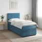 Preview: ARDEBO.de - Boxspringbett mit Matratze Dunkelblau 90 x 200 cm Samt