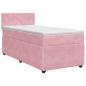 Preview: Boxspringbett mit Matratze mit Kopfteil Rosa 90 x 200 cm Samt
