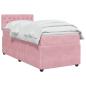 Preview: Boxspringbett mit Matratze mit Kopfteil Rosa 100 x 200 cm Samt