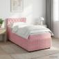 Preview: Boxspringbett mit Matratze mit Kopfteil Rosa 100 x 200 cm Samt