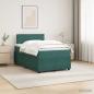 Preview: ARDEBO.de - Boxspringbett mit Matratze Dunkelgrün 120 x 190 cm Samt