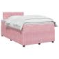 Preview: Boxspringbett mit Matratze mit Kopfteil Rosa 120 x 190 cm Samt