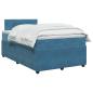 Preview: Boxspringbett mit Matratze mit Kopfteil Blau 120 x 190 cm Samt