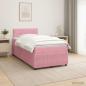 Preview: ARDEBO.de - Boxspringbett mit Matratze Rosa 120 x 190 cm Samt