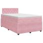 Preview: Boxspringbett mit Matratze mit Kopfteil Rosa 120 x 200 cm Samt