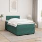 Preview: ARDEBO.de - Boxspringbett mit Matratze Dunkelgrün 120 x 200 cm Samt