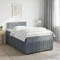 Preview: ARDEBO.de - Boxspringbett mit Matratze Dunkelgrau 120 x 200 cm Samt