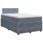 Preview: Boxspringbett mit Matratze Dunkelgrau 120 x 200 cm Samt