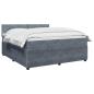 Preview: Boxspringbett mit Matratze Dunkelgrau 140 x 190 cm Samt