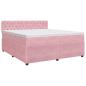 Preview: Boxspringbett mit Matratze mit Kopfteil Rosa 140 x 200 cm Samt