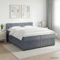 Preview: ARDEBO.de - Boxspringbett mit Matratze Dunkelgrau 200 x 200 cm Samt
