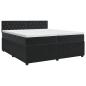 Preview: Boxspringbett mit Matratze Schwarz 200 x 200 cm Samt