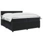 Preview: Boxspringbett mit Matratze Schwarz 200 x 200 cm Samt