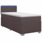 Preview: Boxspringbett mit Matratze und LED Dunkelbraun 80 x 200 cm