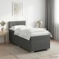 Preview: Boxspringbett mit Matratze und LED Dunkelgrau 100 x 200 cm