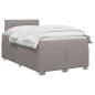 Preview: Boxspringbett mit Matratze und LED Taupe 120 x 190 cm Stoff