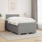 Preview: Boxspringbett mit Matratze und LED Hellgrau 120 x 190 cm Stoff
