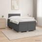 Preview: ARDEBO.de - Boxspringbett mit Matratze und LED Dunkelgrau 120 x 200 cm