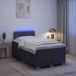Preview: Boxspringbett mit Matratze und LED Dunkelgrau 120 x 200 cm