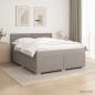 Preview: ARDEBO.de - Boxspringbett mit Matratze und LED Taupe 140 x 200 cm Stoff