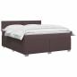Preview: Boxspringbett mit Matratze und LED Dunkelbraun 160 x 200 cm