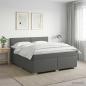 Preview: Boxspringbett mit Matratze und LED Dunkelgrau 180 x 200 cm