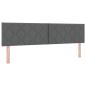 Preview: Boxspringbett mit Matratze und LED Dunkelgrau 180 x 200 cm