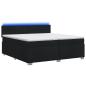 Preview: Boxspringbett mit Matratze und LED Schwarz 200 x 200 cm Stoff