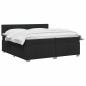Preview: Boxspringbett mit Matratze und LED Schwarz 200 x 200 cm Stoff