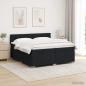 Preview: Boxspringbett mit Matratze und LED Schwarz 200 x 200 cm Stoff