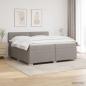 Preview: ARDEBO.de - Boxspringbett mit Matratze und LED Taupe 200 x 200 cm Stoff