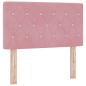 Preview: Boxspringbett mit Matratze und LED Rosa 80 x 200 cm Samt