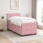 Preview: ARDEBO.de - Boxspringbett mit Matratze und LED Rosa 80 x 200 cm Samt