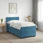 Preview: Boxspringbett mit Matratze und LED Blau 90 x 200 cm Samt