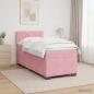 Preview: Boxspringbett mit Matratze und LED Rosa 100 x 200 cm Samt