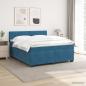 Preview: Boxspringbett mit Matratze und LED Blau 140 x 200 cm Samt