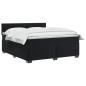 Preview: Boxspringbett mit Matratze und LED Schwarz 140 x 200 cm Samt